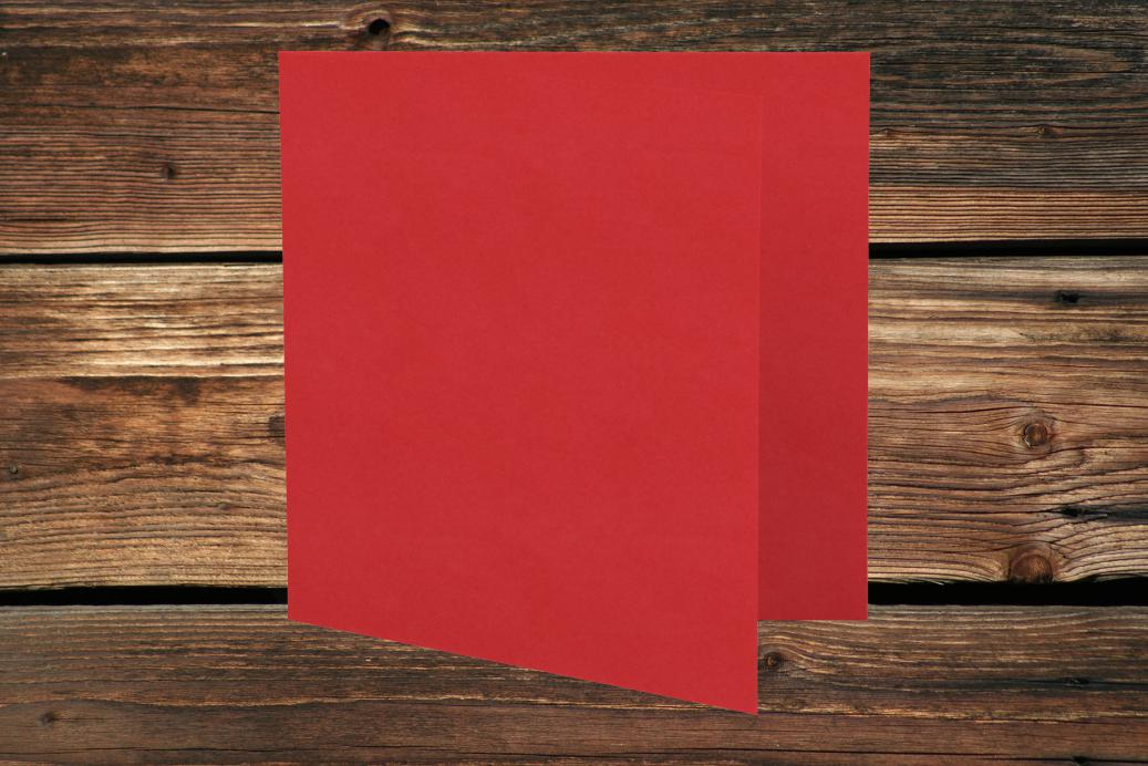 Klappkarten 110x110/220 mm Rosenrot 230 g/qm